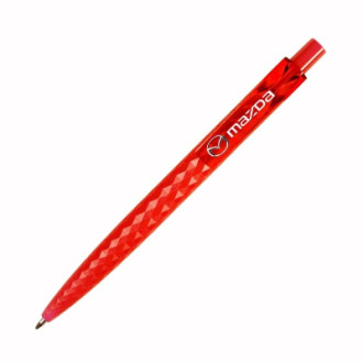 Ручка кулькова колір червоний  з логотипом «mazda»