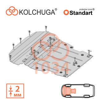 Захист двигуна Nissan Leaf 2017- Kolchuga Standart (1.1034)