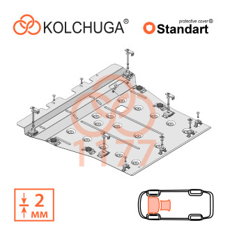 Захист двигуна Toyota Highlander 2019- Kolchuga Standart (1.1177)