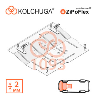Захист двигуна MG Zs Ev 2019- Kolchuga ZiPoFlex (2.1093)