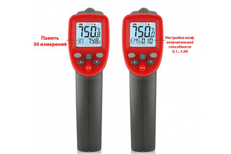 Безконтактний інфрачервоний термометр (пірометр) -50-750°C, 12:1, EMS=0,1-1 WINTACT WT700